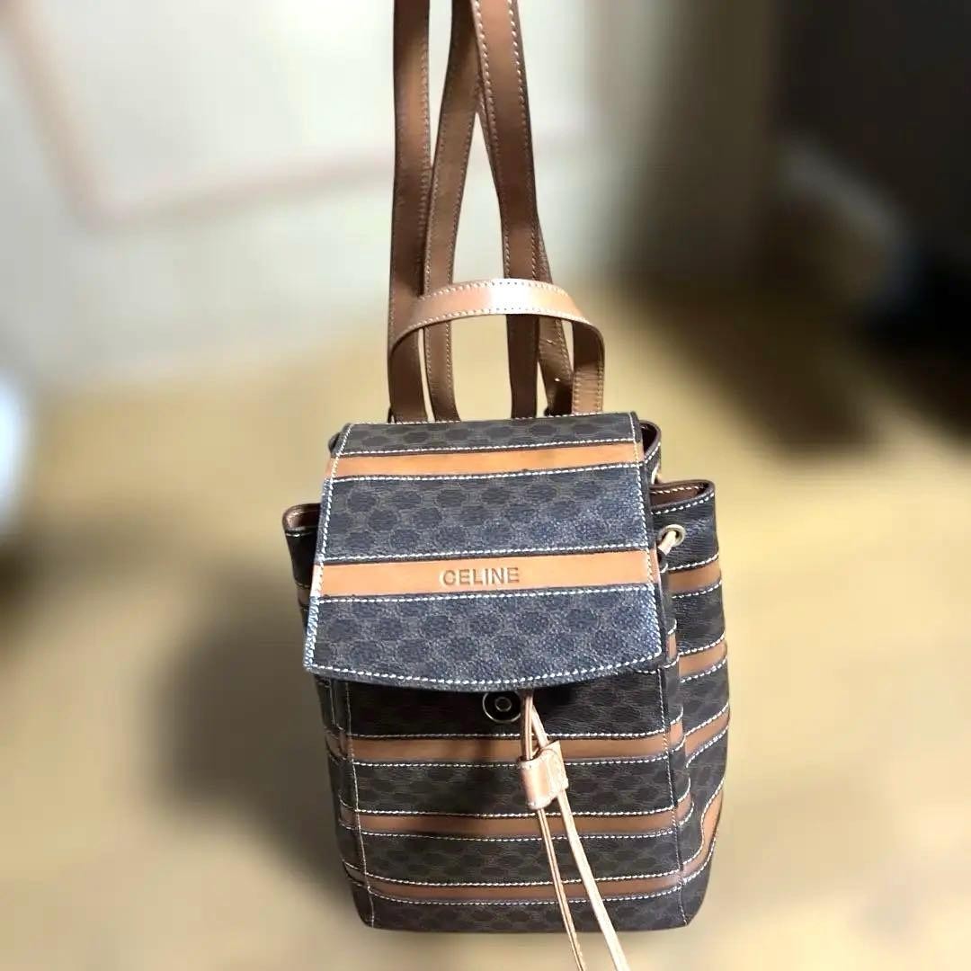 New Unused Item CELINE Backpack Macadam Drawstring FM649