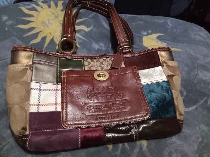 VTG Coach Y2K Mixed Patchwork Tote Handbag Women’s Holiday Limited Edition 10437