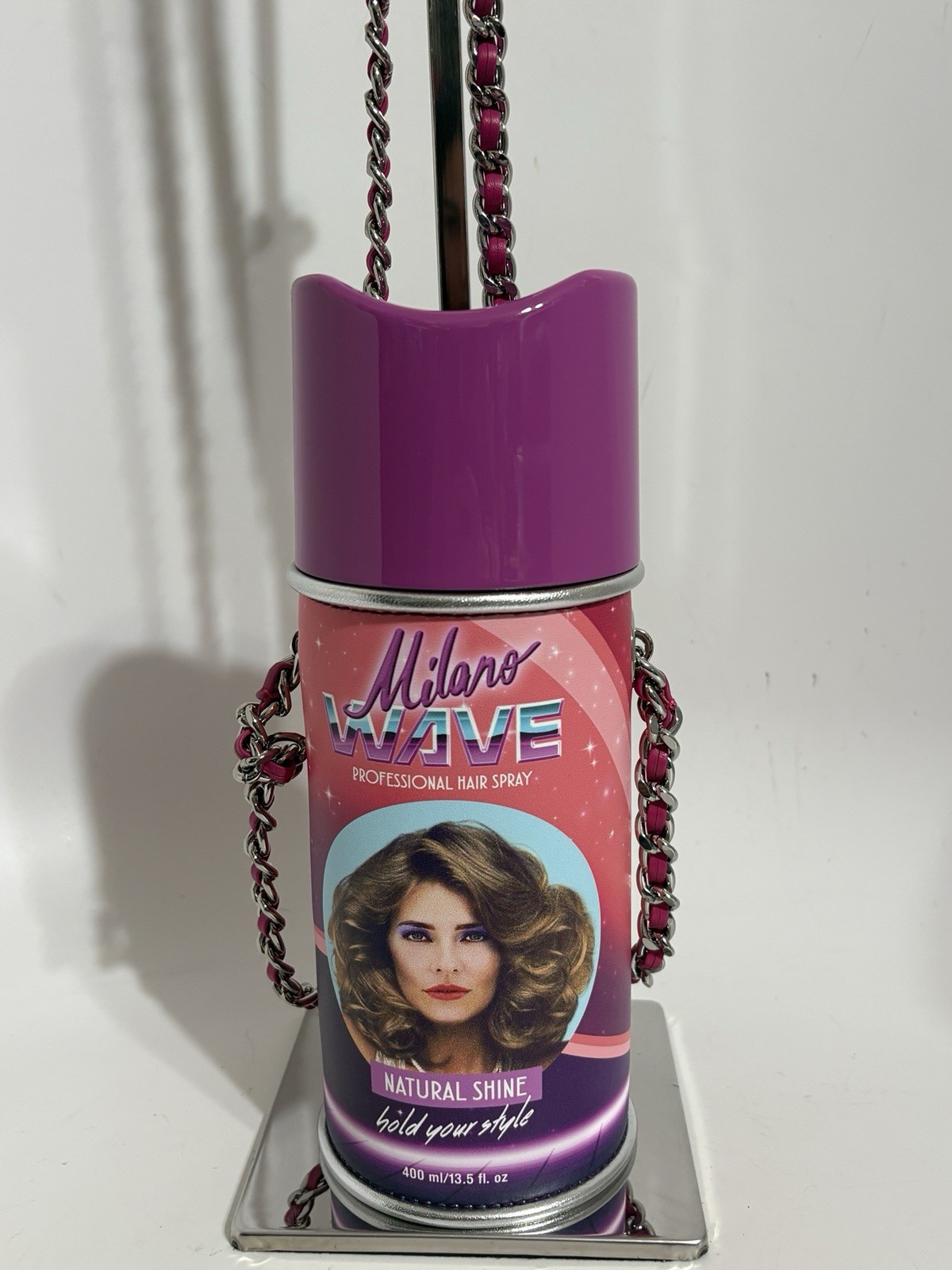 Moschino Pink Hairspray Bottle Bag