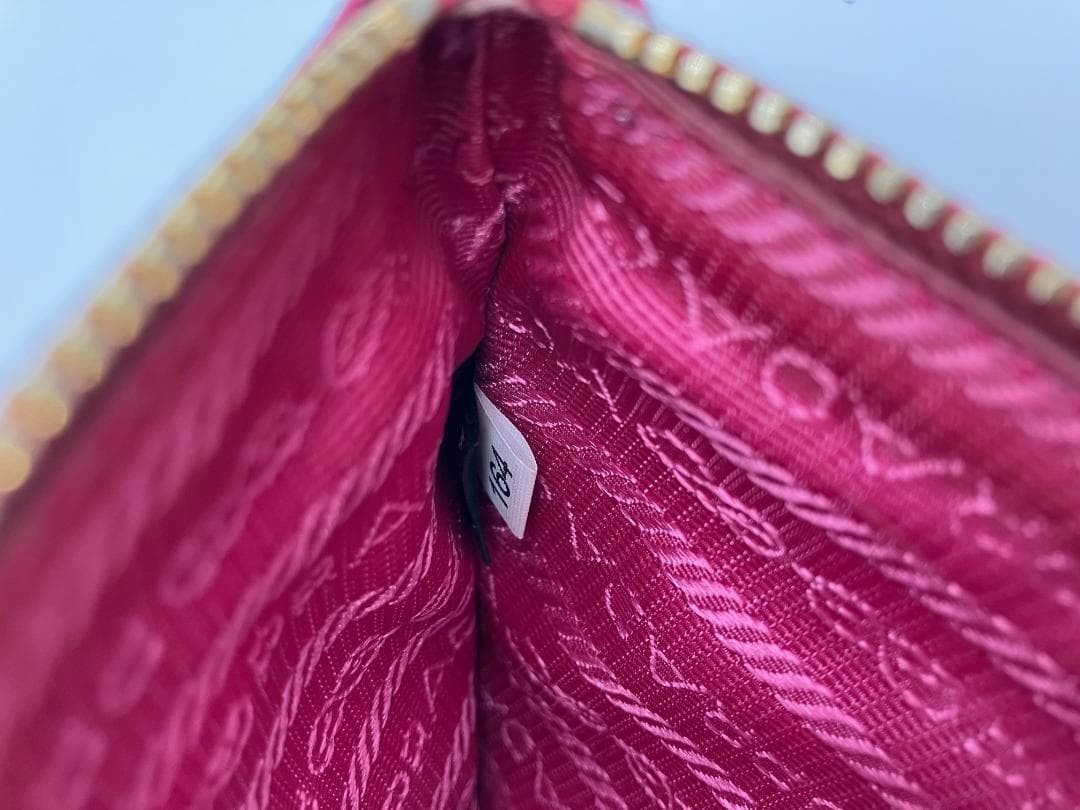 PRADA Leather Mini Shoulder Bag Pink 2WAY Gold Hardware 11cm x 21cm Authentic