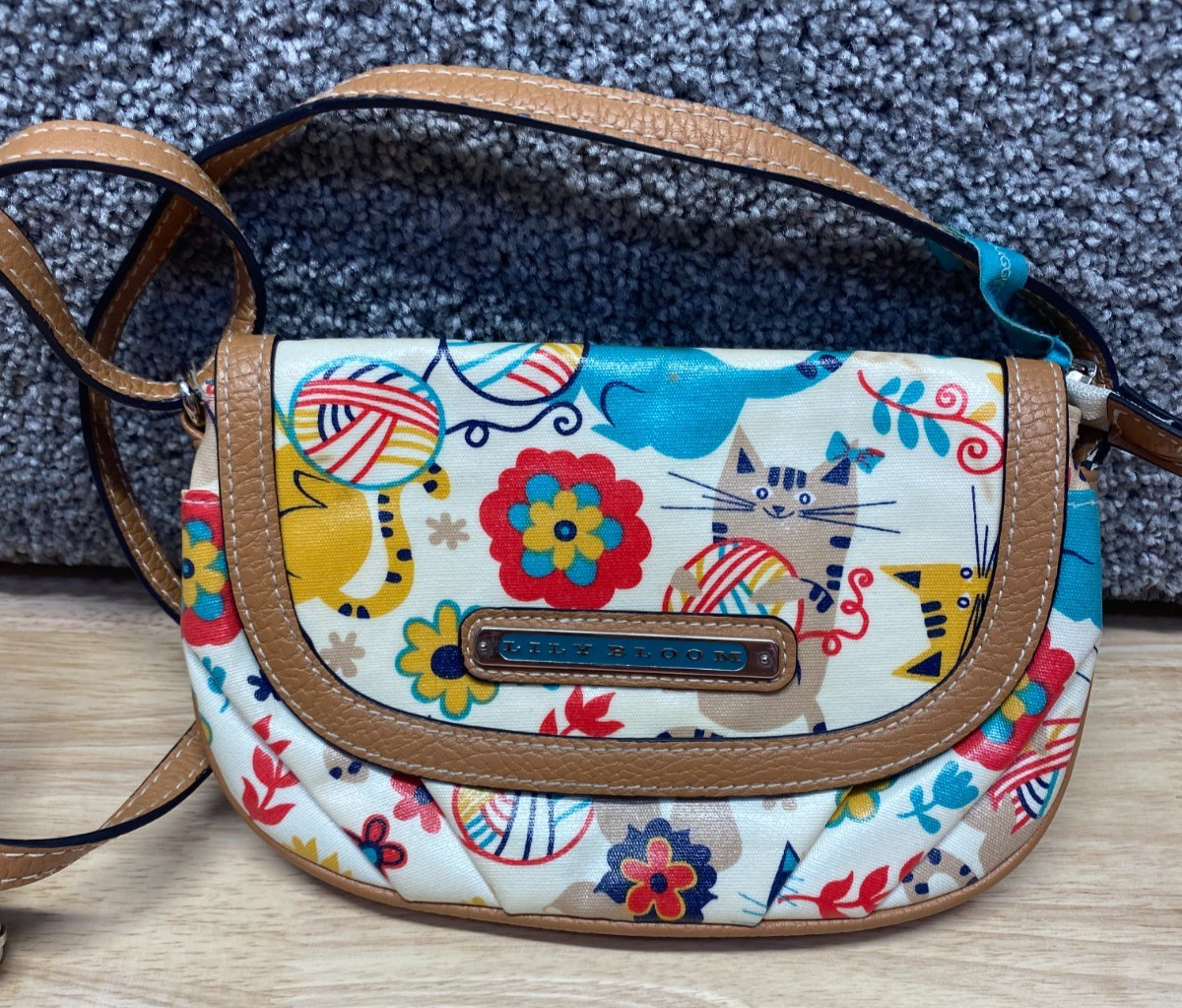 Lily Bloom Crossbody Purse Love Cats Print Handbag Cat Clutch Small Travel Bag
