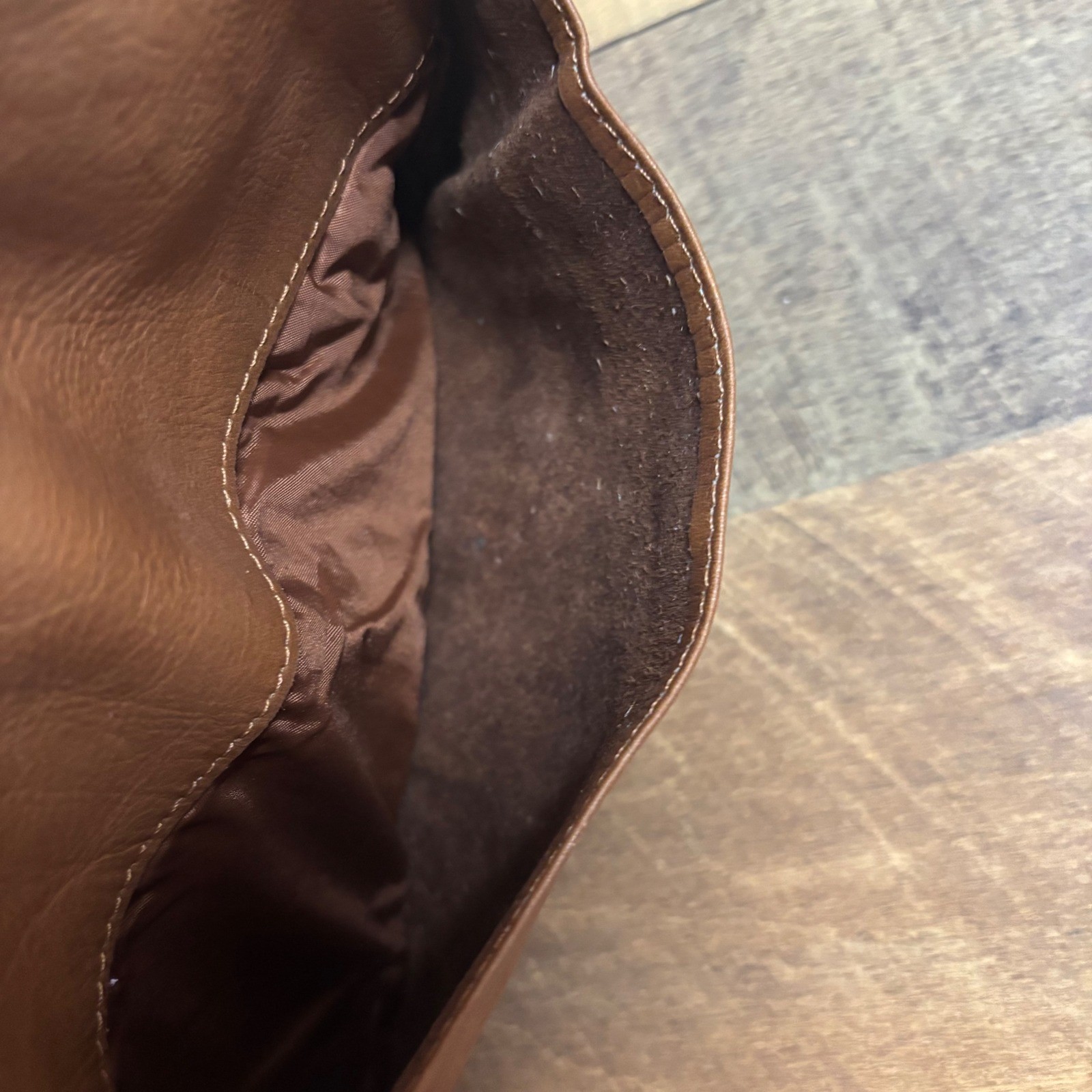 Vintage Genuine Leather Crossbody Bag Made in Colombia Minimalist Brown Purse