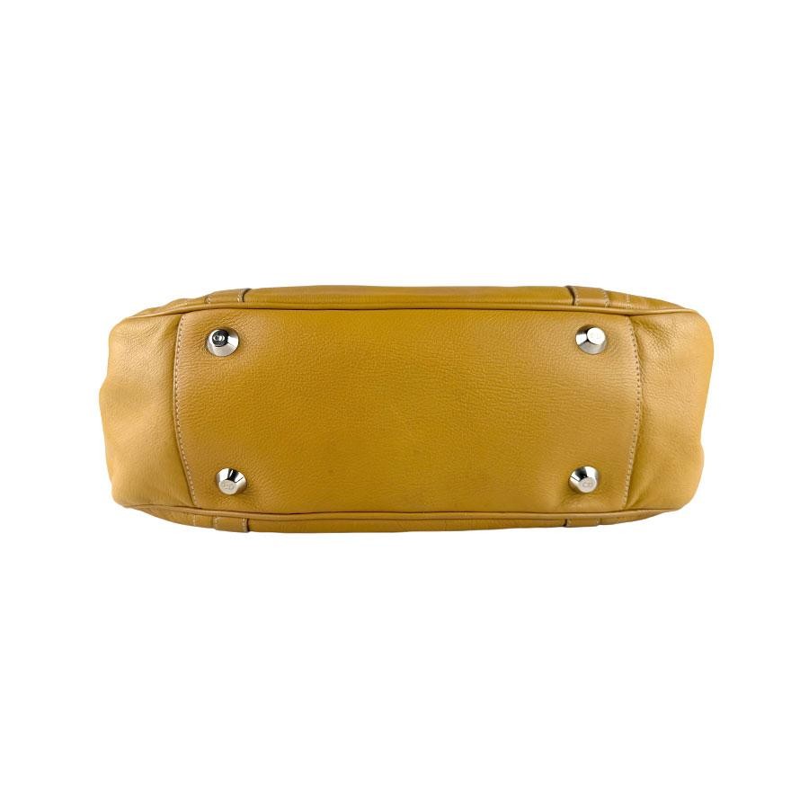 CHRISTIAN DIOR Bag: Leather Mustard Yellow W35H24D13cm w/o accessories;