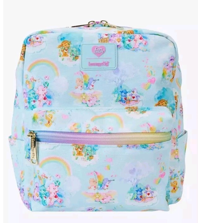 Loungefly Care Bear Cousins All-Over Print Nylon Square Mini Backpack – NWT