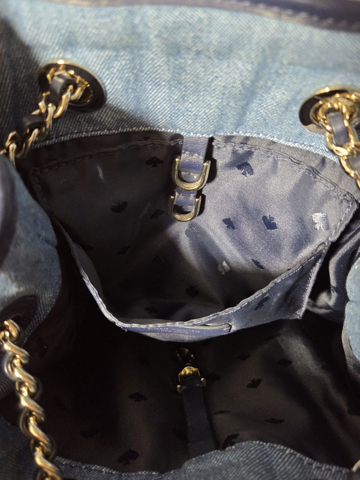 Kate Spade New York Quilted Bucket Backpack Medium Blue/Navy