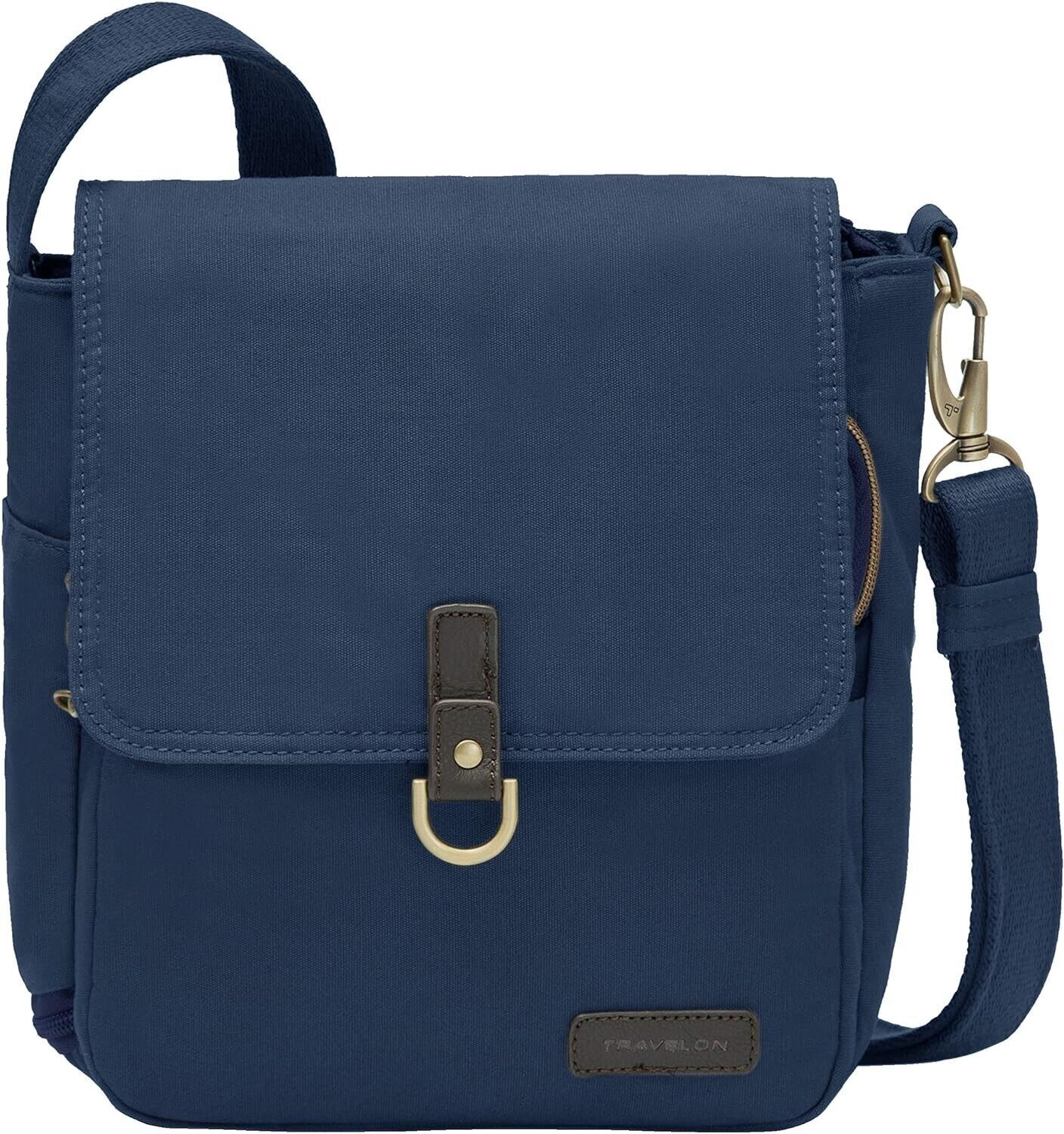 $120 Travelon Anti-Theft Courier Tour Bag, Navy Size One