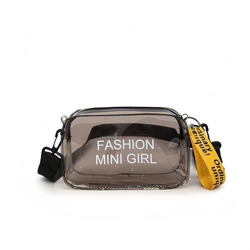 Clear Stadium Bag for Women – Transparent PVC Jelly Lightweight Black