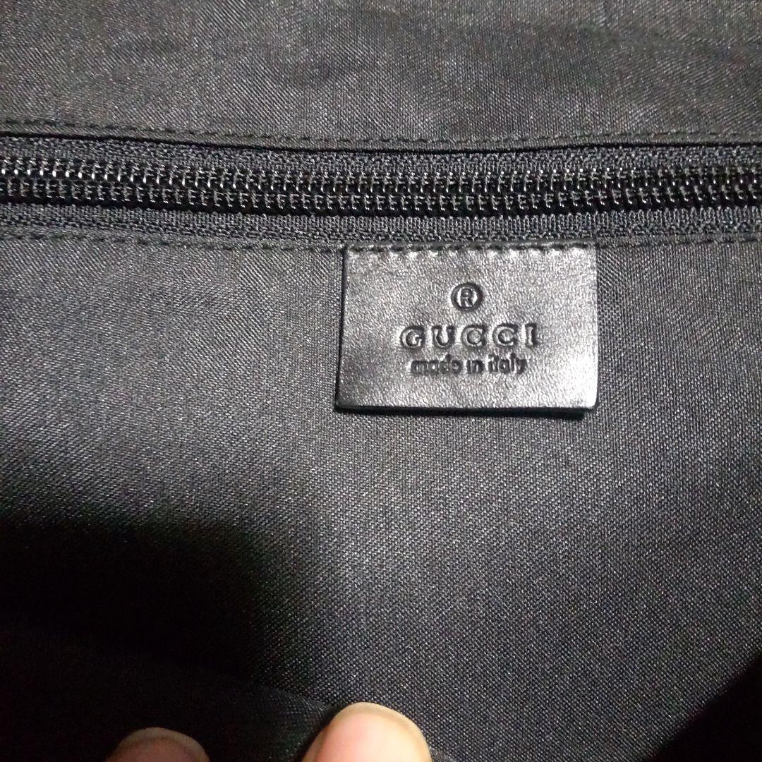 Gucci Black GG Pattern Shoulder Bag Made in Italy, 11.8×22.0x7.1 in