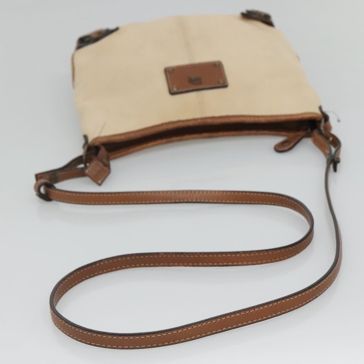 BURBERRY Blue Label Shoulder Bag Canvas Beige Auth ti2894