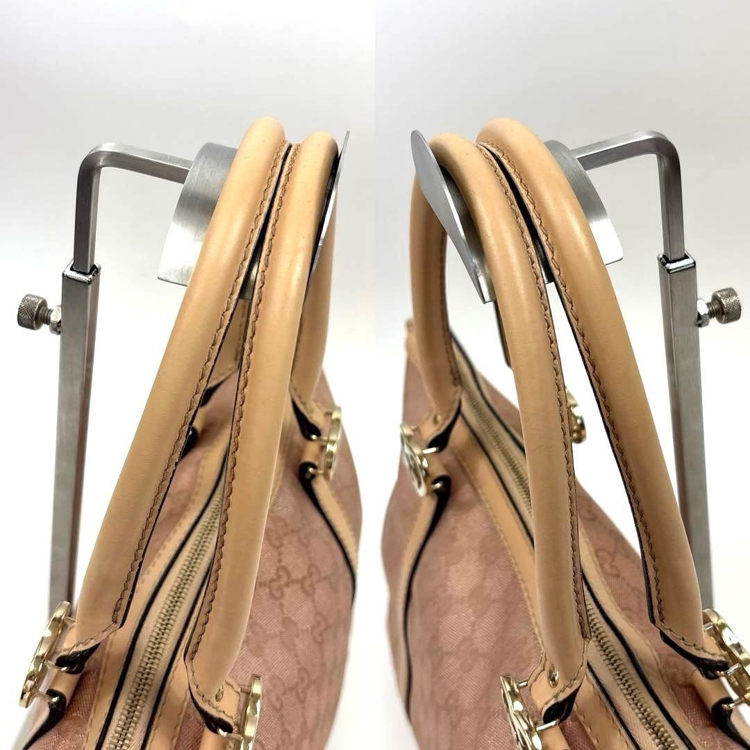 Authentic GUCCI Women’s Canvas Tote Bag Pink 21.5cm x 31-37cm x 12cm, Light Wear