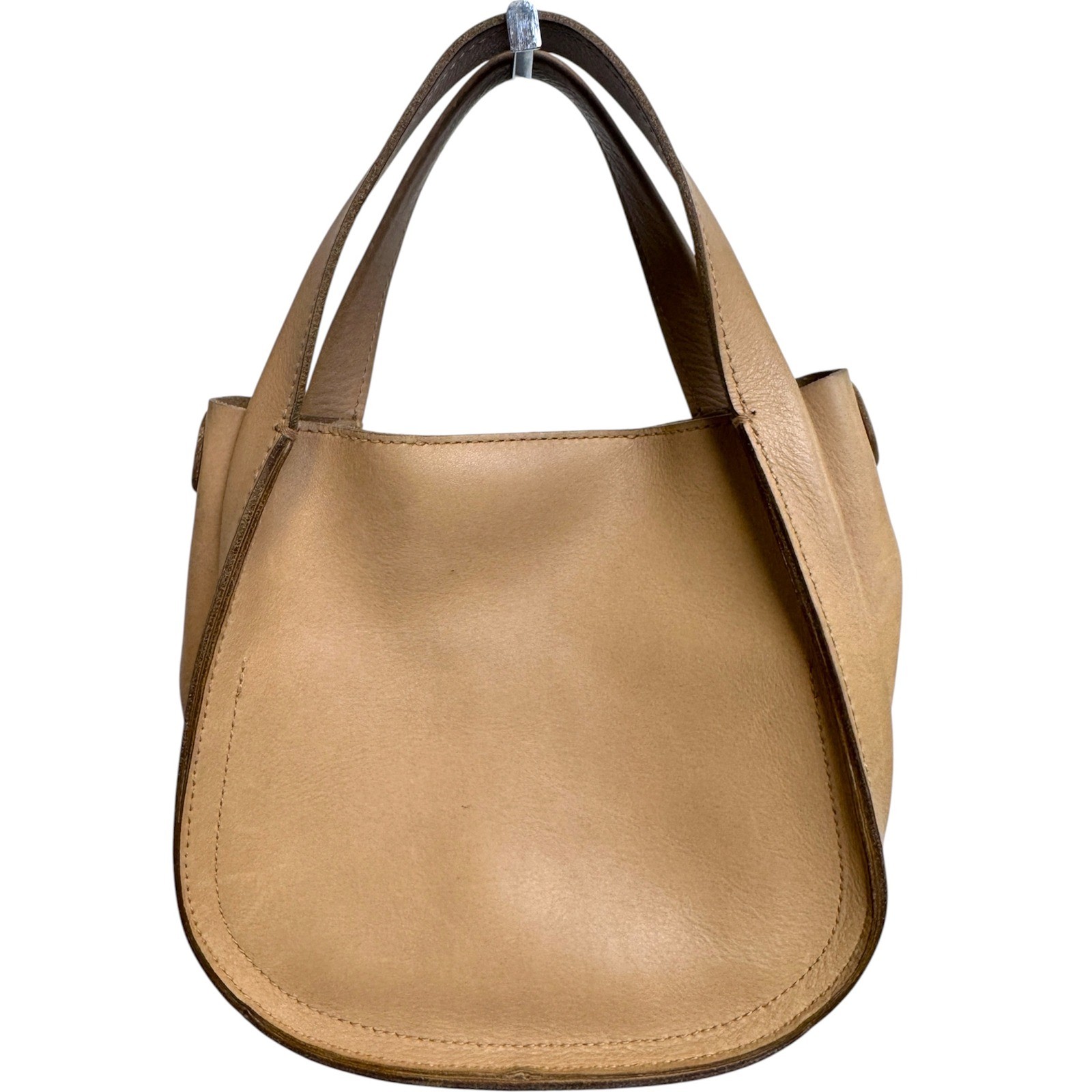 Madewell Sydney Crossbody Bag AI573 Tan Leather Tote Shoulder Bag Magnetic