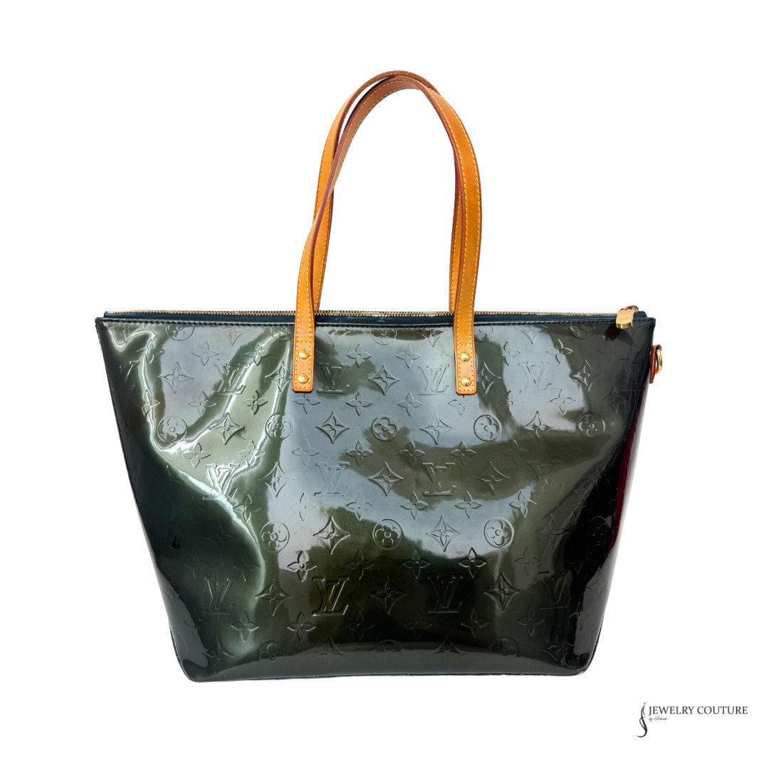 Louis Vuitton Bellevue GM Monogram Vernis Patent Leather Tote Bag in Bleu Nuit