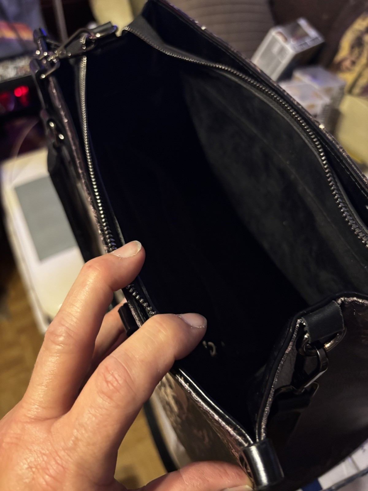 Skull Purse & Zip-Around Wallet Set Black, Zip, Strap, by Skullette
