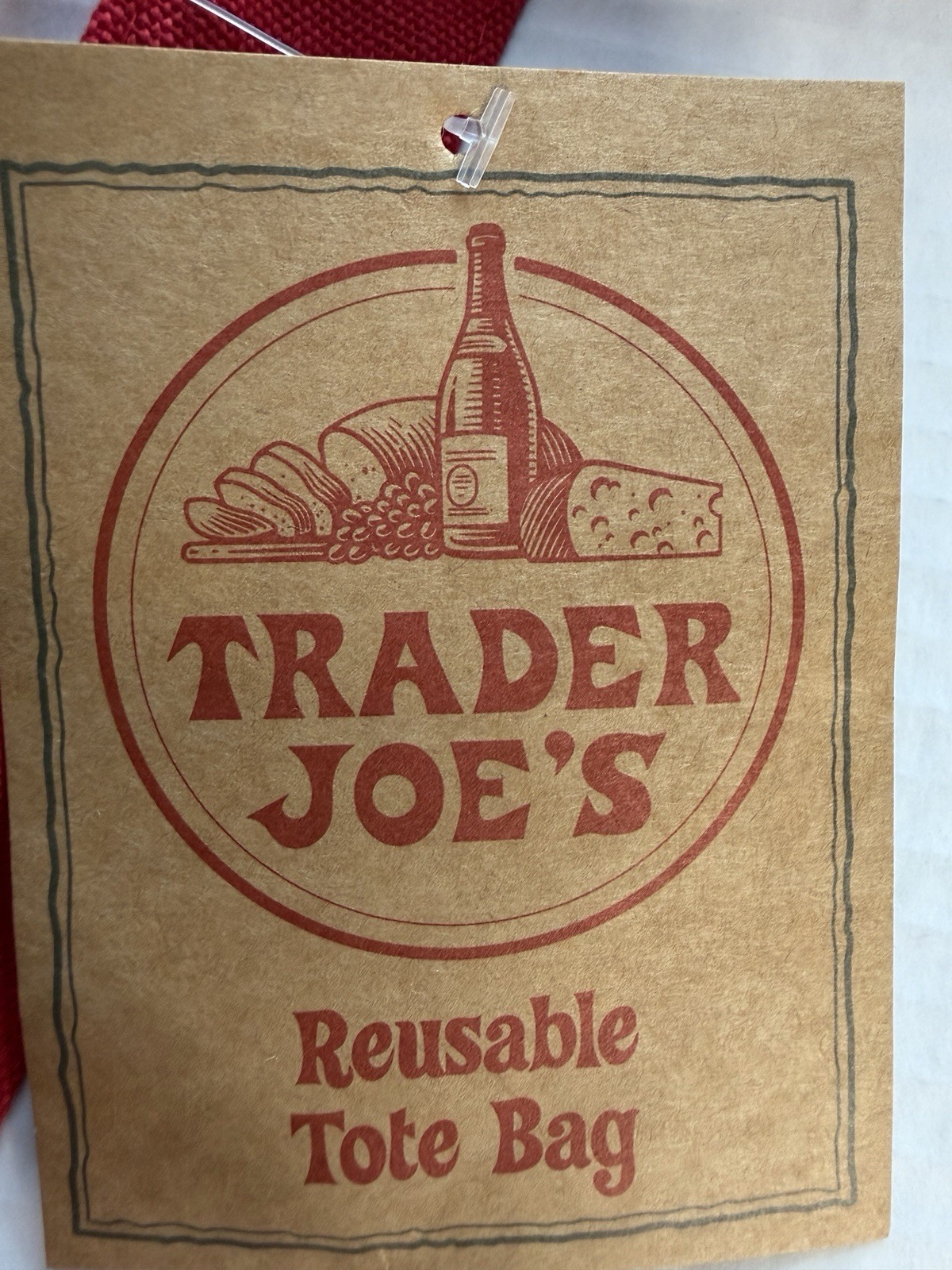 Trader Joe’s LARGE 💐GREEN 💐Reusable Canvas Tote Bag 🛒 🛍️ NEW with TAG