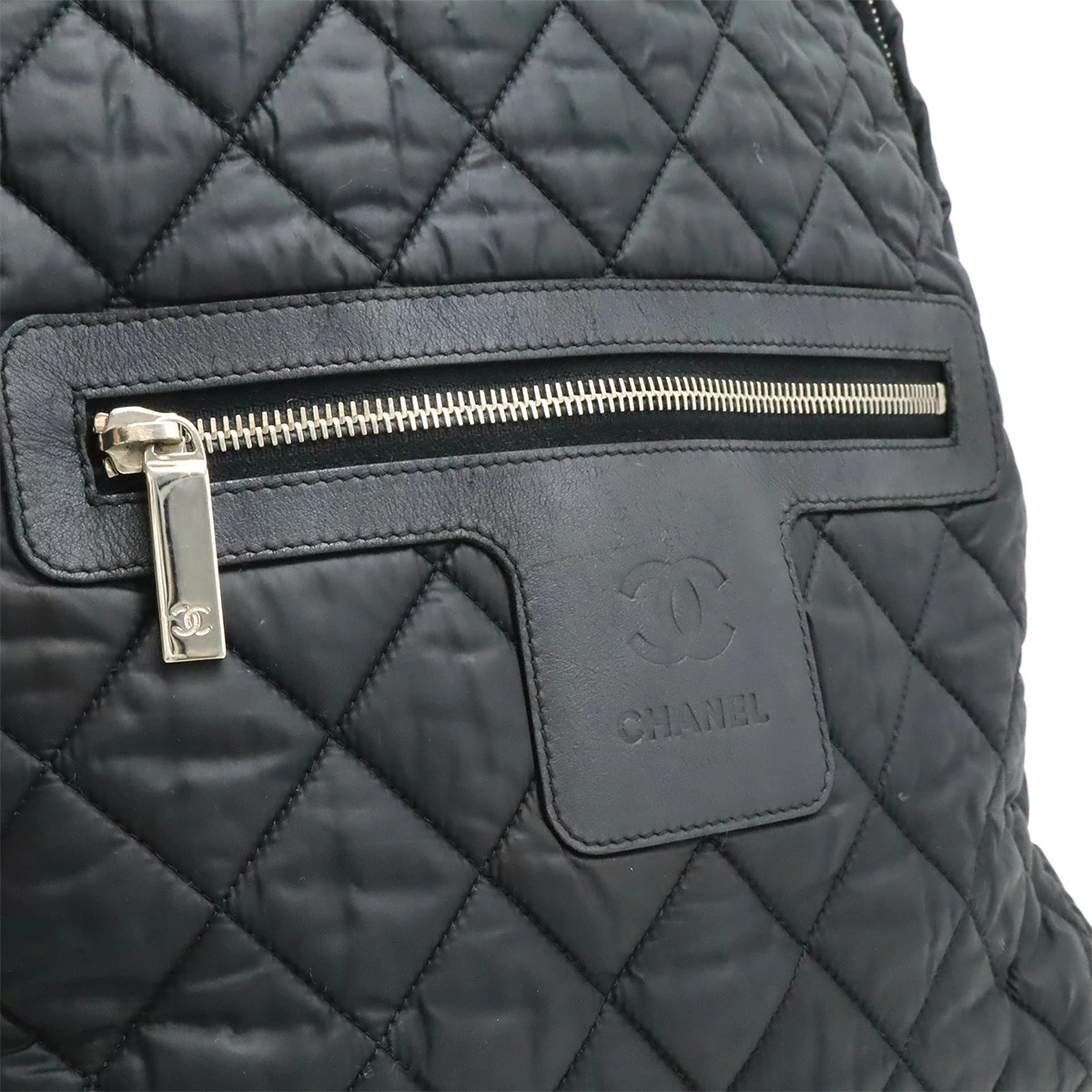 Chanel A92559 Backpack Nylon / Leather Black Unisex Bag #BLB606
