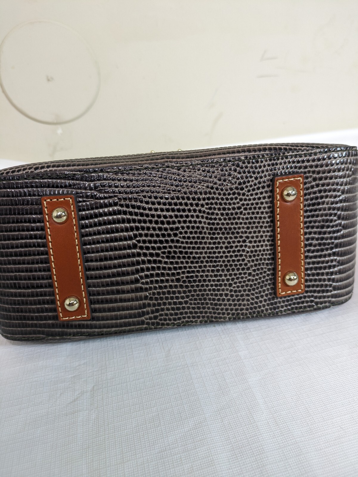 Dooney & Bourke Embossed Lizard Small Hobo Shoulder Bag Grey NWT