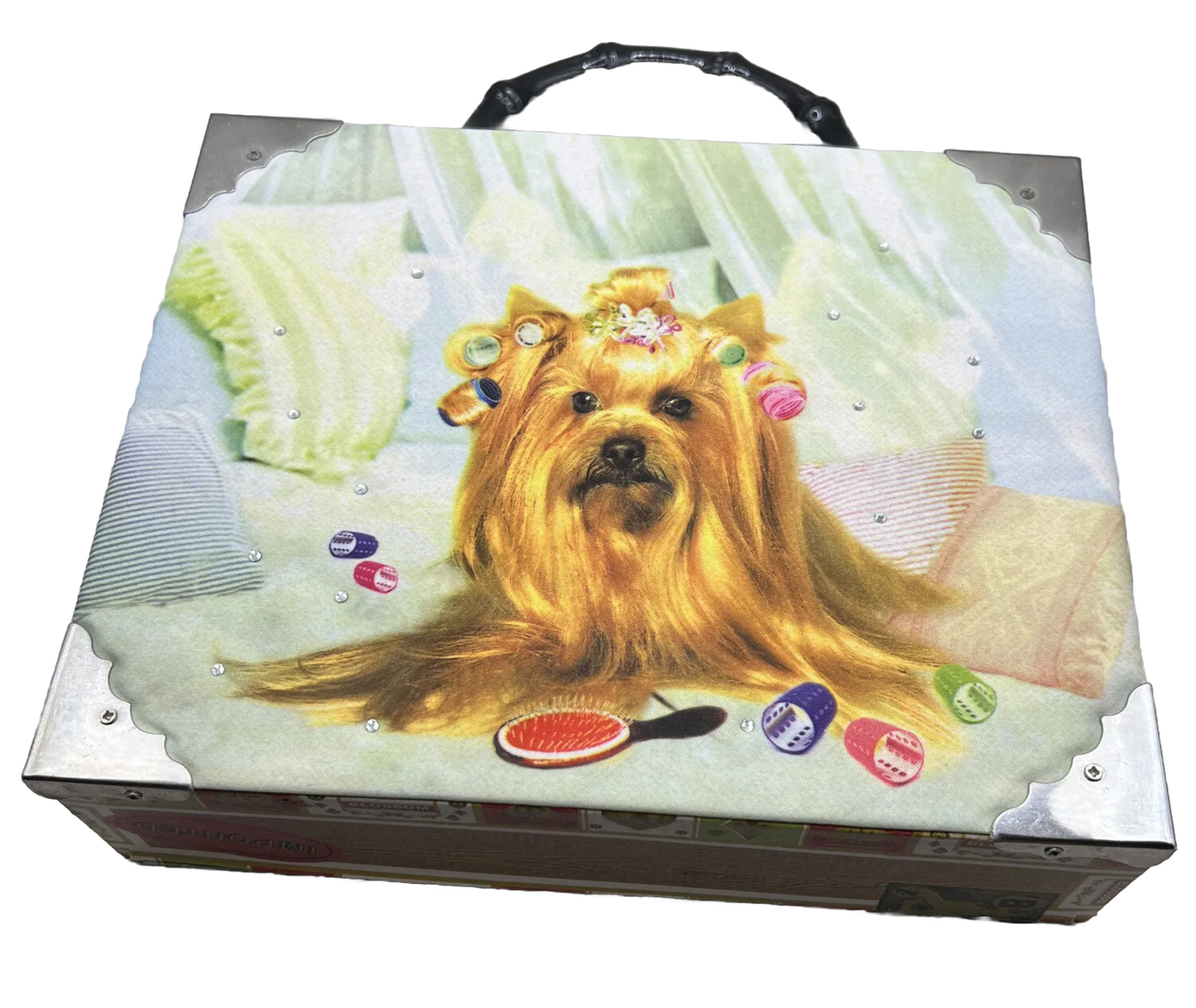 PUG WOODEN BOX HANDBAG