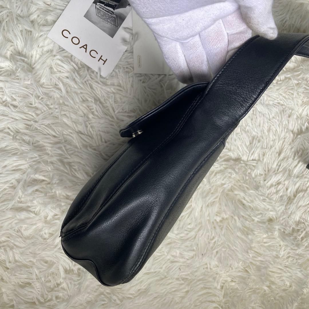 COACH Old Coach Ergo Flap Black Leather