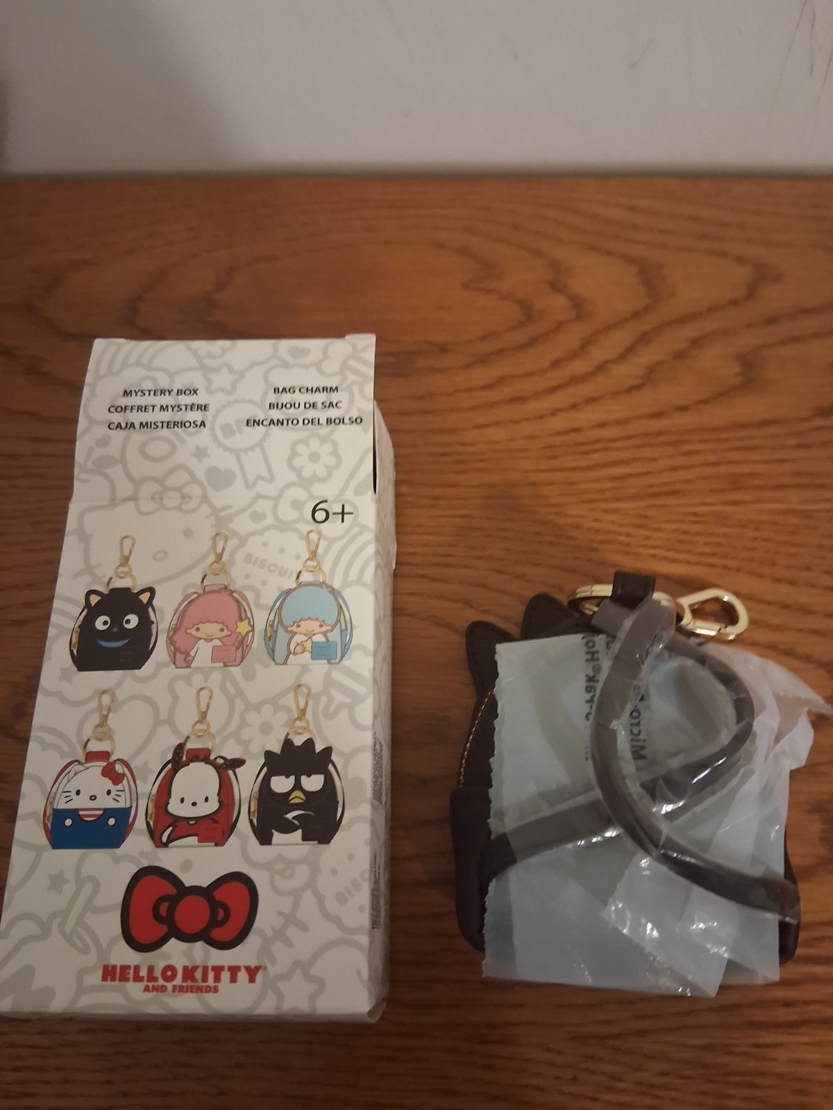 Loungefly Hello Kitty and Friends Badtz-Maru Mini Backpack Bag Charm Black