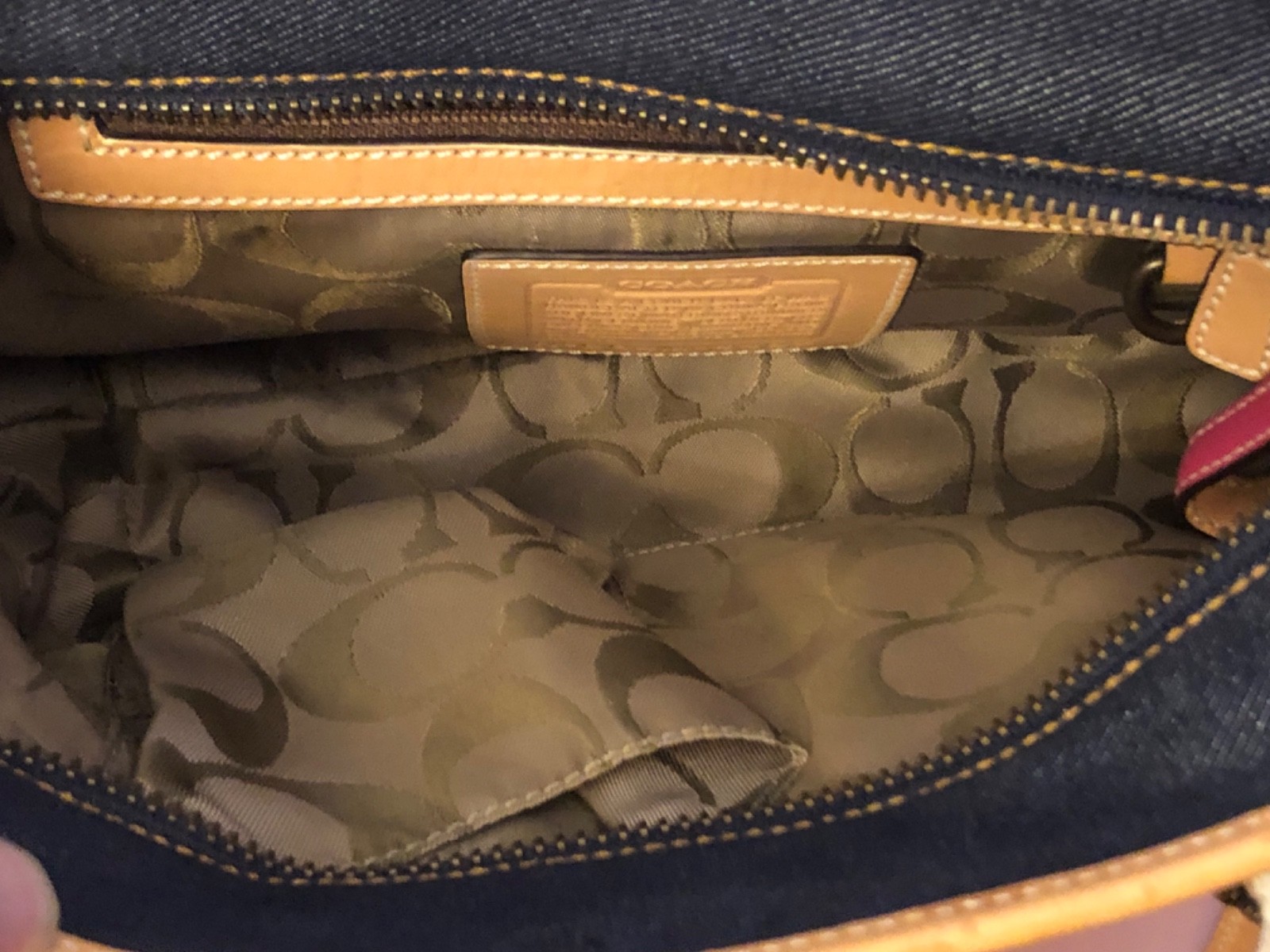 COACH Hampton Weekend Mini Tote Bag Blue Denim Pink Y2K B04M-4497 Vintage w/ TAG