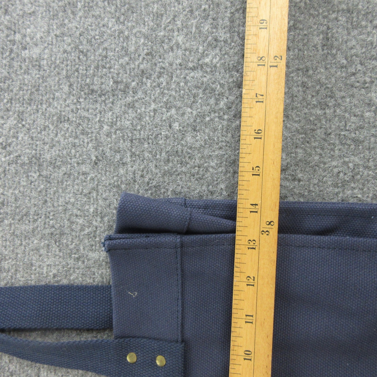 Pebble Beach Tote Shoulder Bag Large Blue Canvas Concours D’Elegance Logo