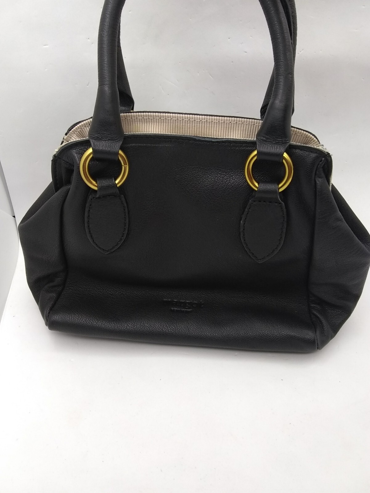 Margot NY Jennie Frame Satchel Handbag kiss lock clutch FLAWED Closure READ