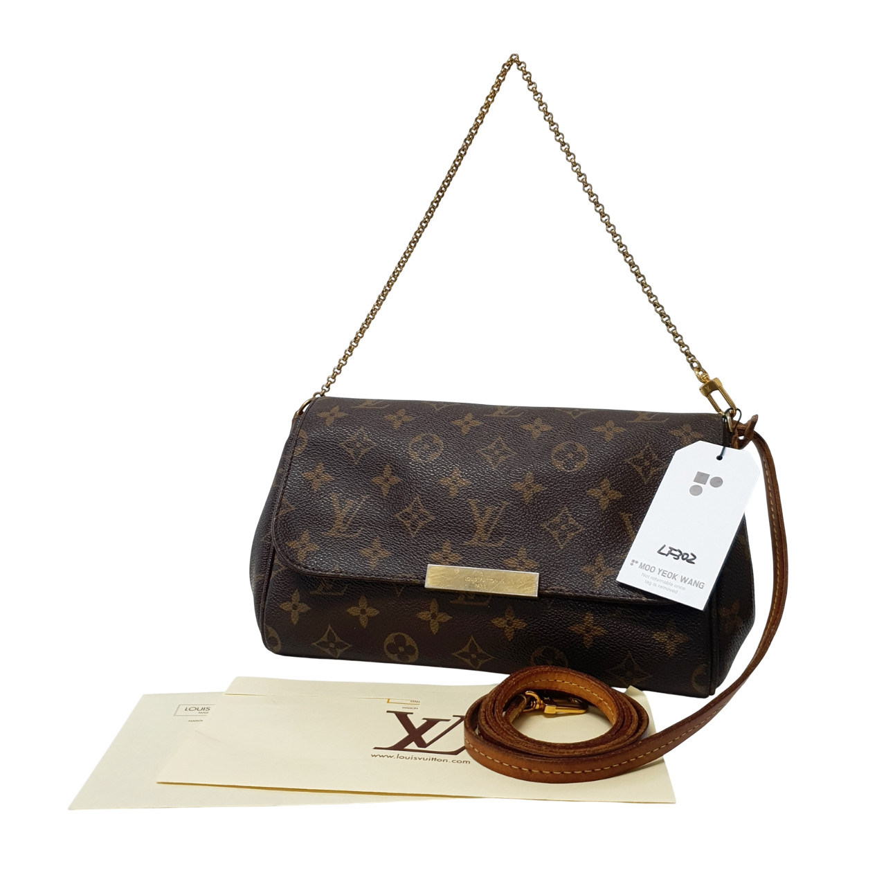 Authentic Louis Vuitton Favorite MM Monogram M40718 Genuine With Invoice LF302