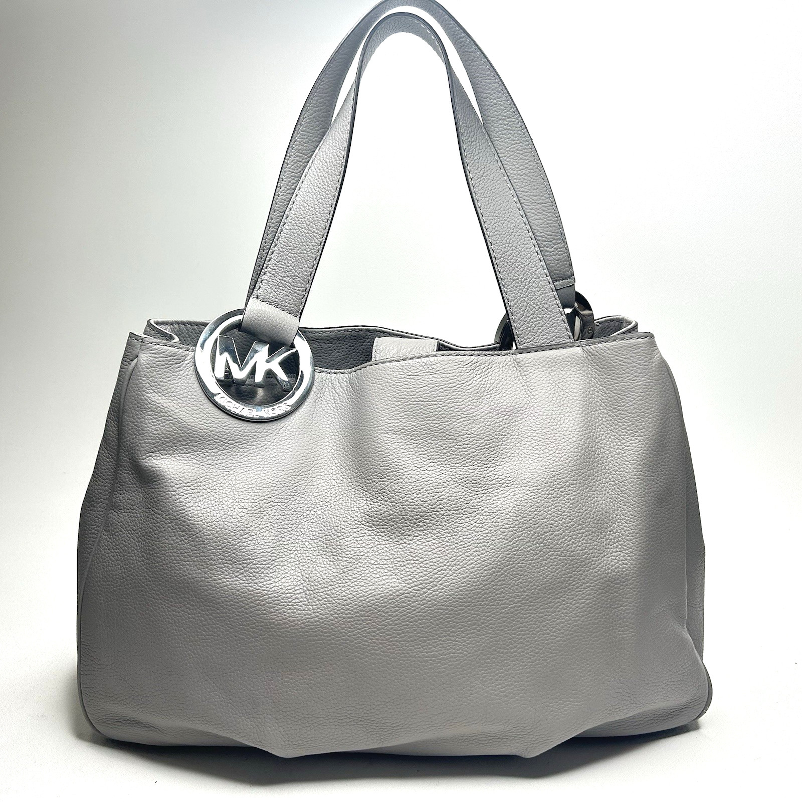 MICHAEL KORS Fulton Lg E W Tote Genuine Leather Taupe $298