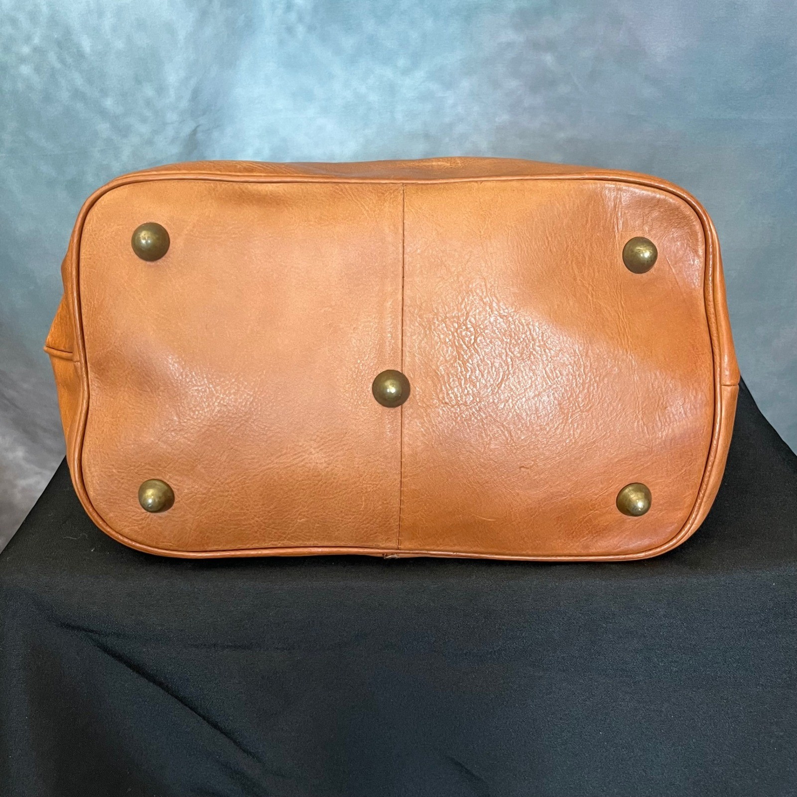 I Medici Firenze Genuine Leather Hobo Shoulder Bag Tan Brown Double Zip Top