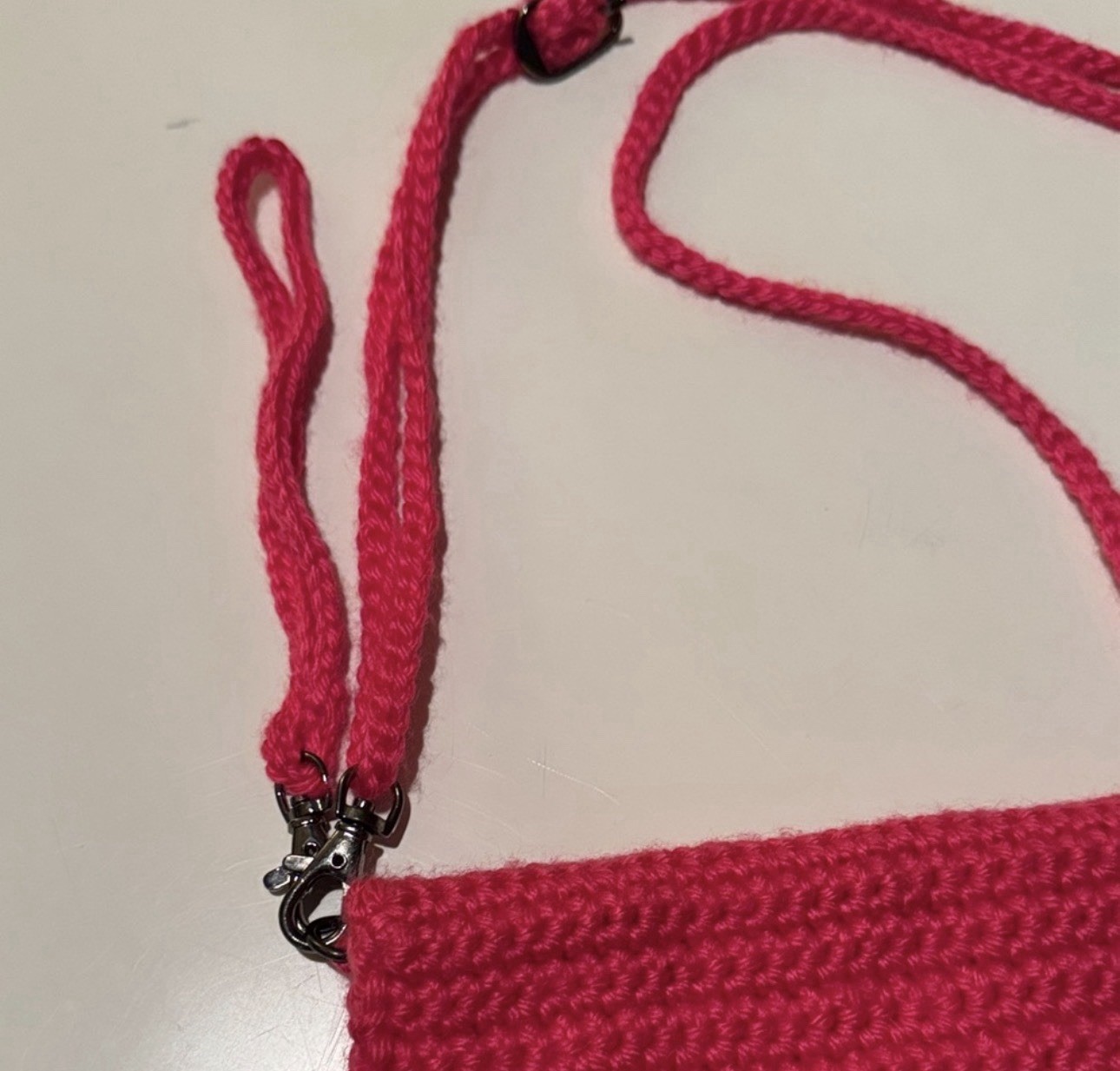 Handmade Pink Shoulder Bag Button Accent Magnetic Closure Inner Pockets Women