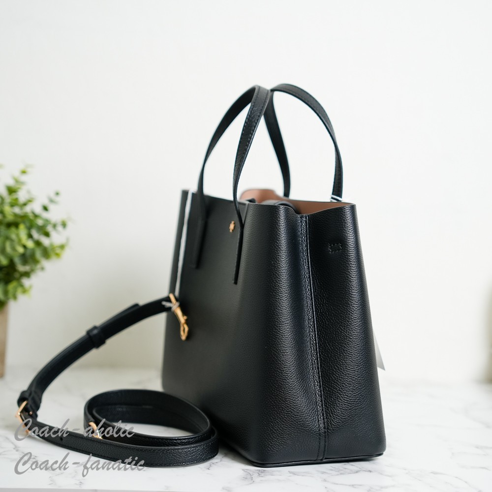 Tory Burch Blake Small Tote Crossbody & Slim Slim Envelope Wallet in Black *SET*