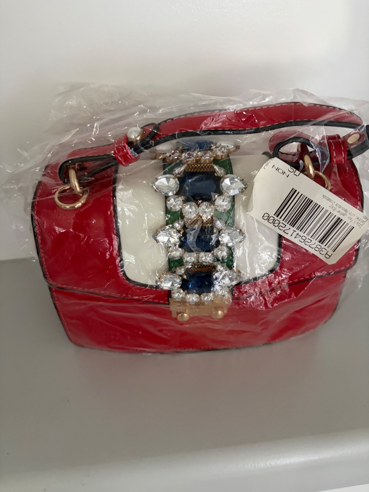 Izzy K Blair Satchel Crossbody Strap Colorful Crystals Super Cute Brand New