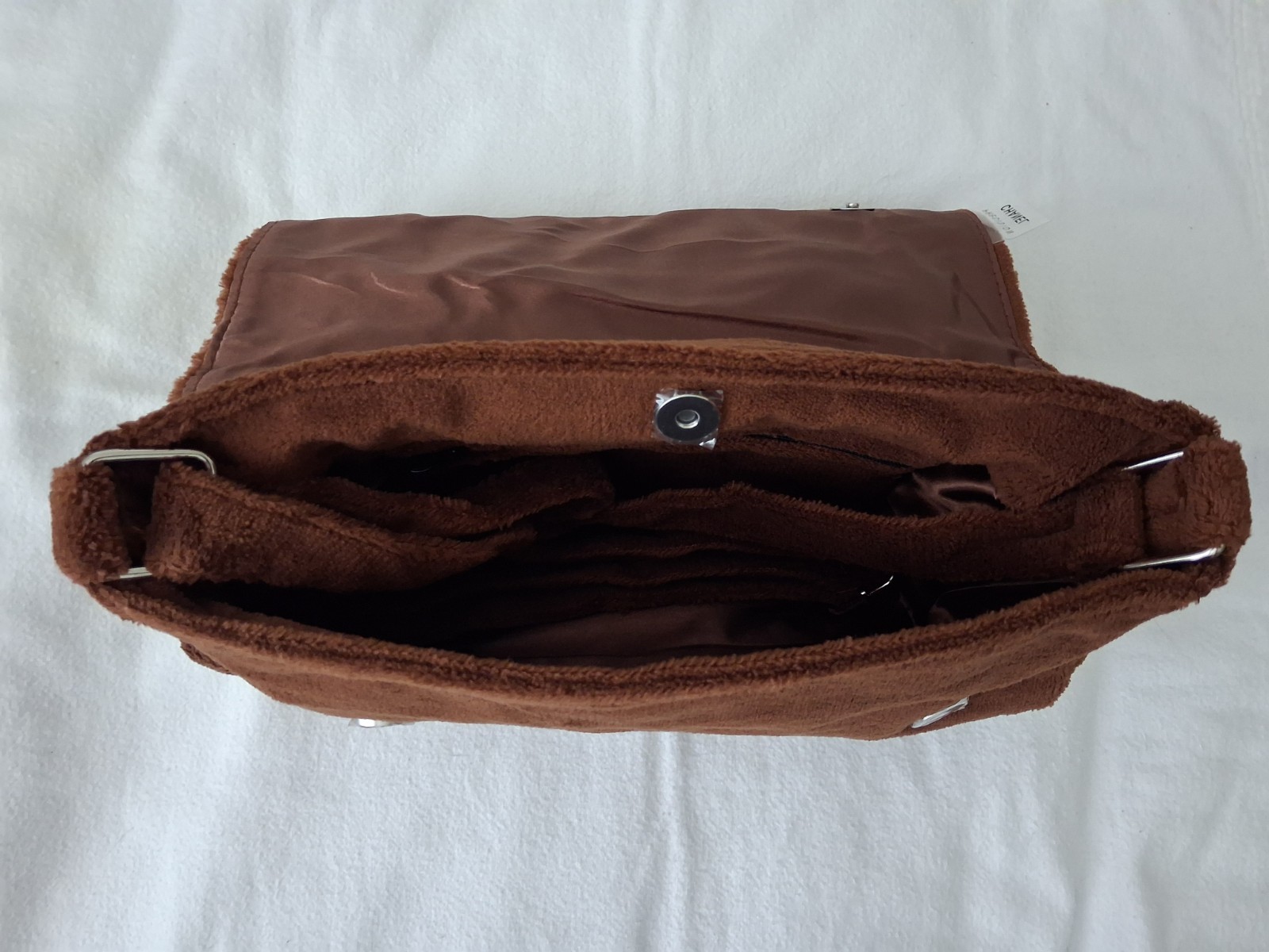 CHANEL PRECISION Beaute VIP Brown Terry Cloth Crossbody Shoulder Bag CC