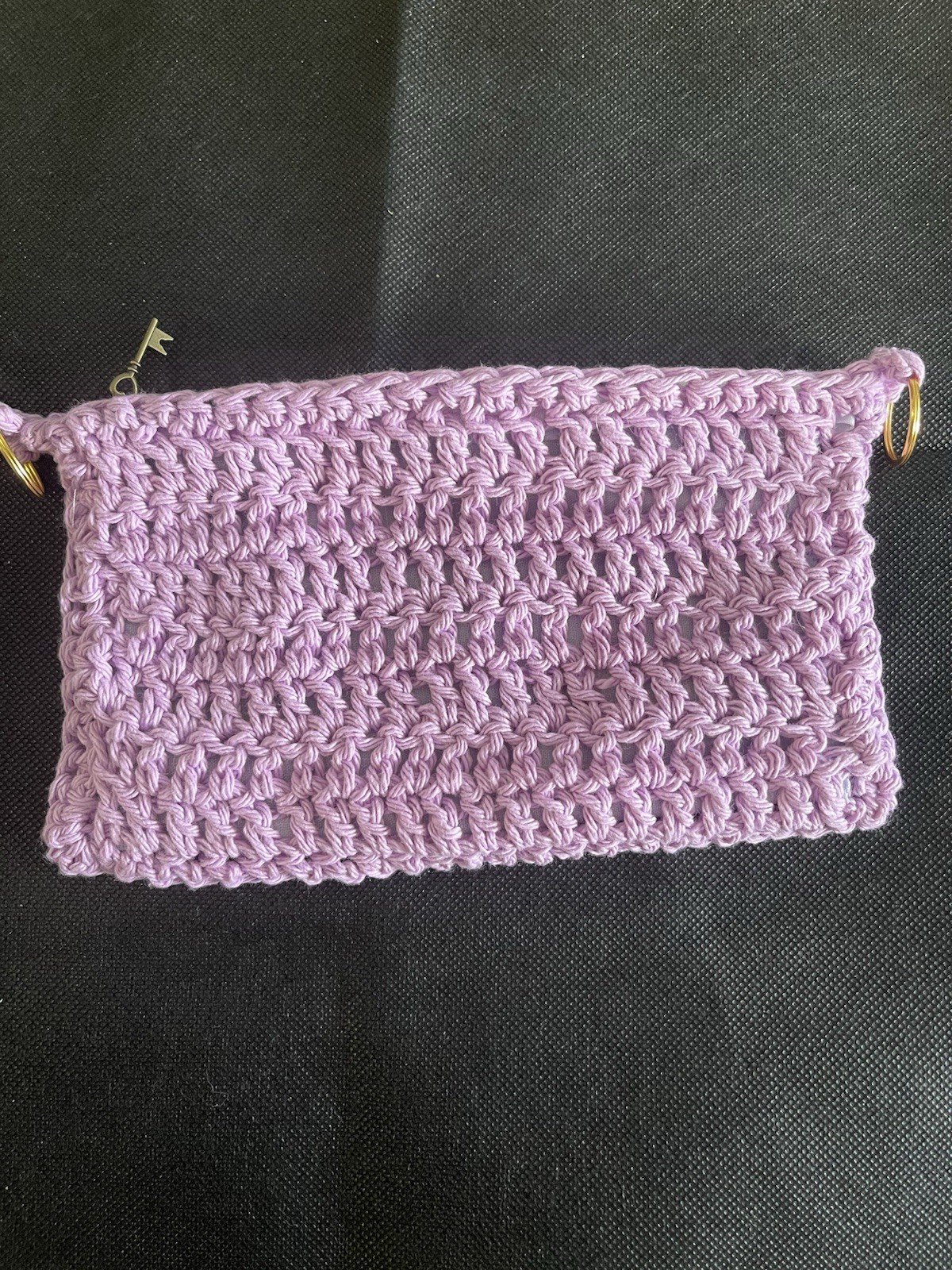 6 Piece Hand Crochet Phone Bag & Detachable Key Chain/wristlet Zipper Lined