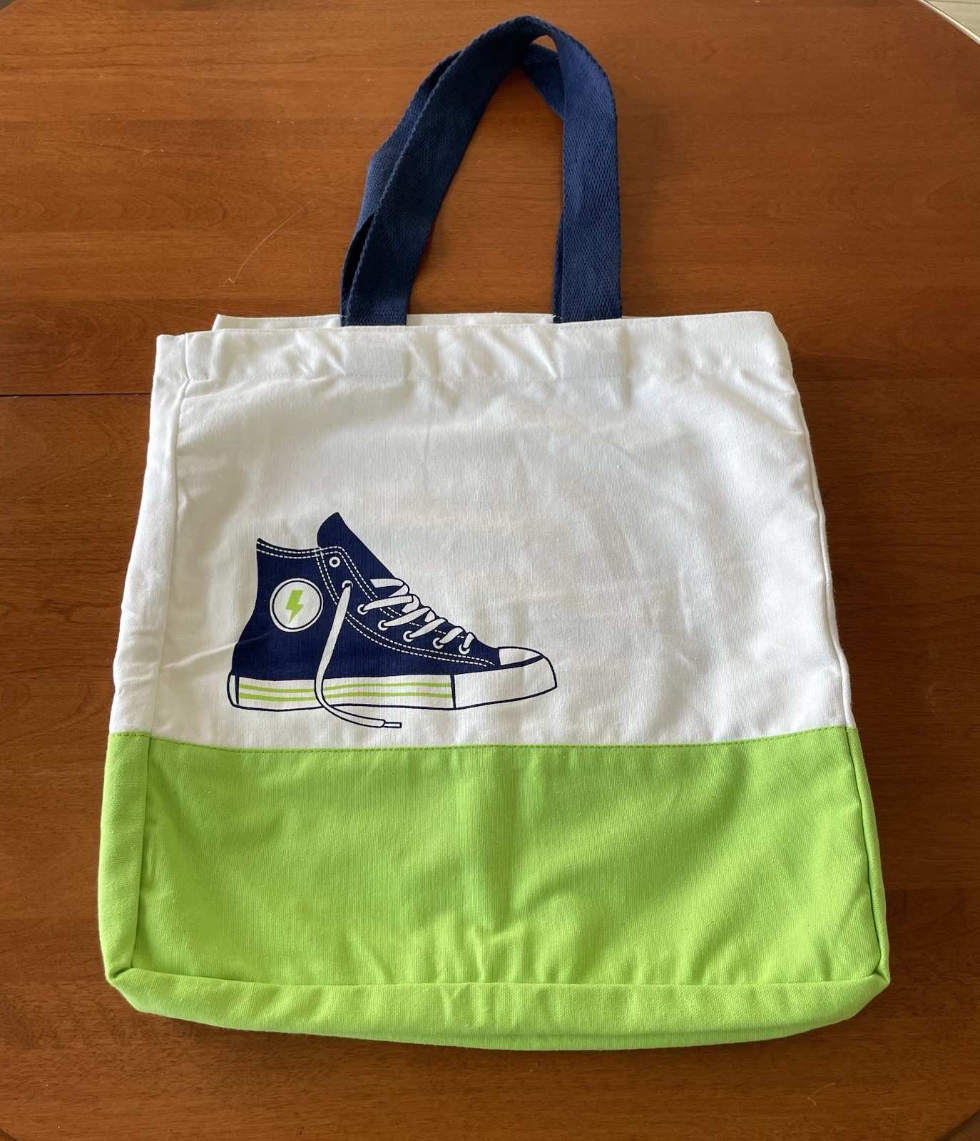 Sneaker 16 X 16 Canvas Tote Bag High Top Sneaker Gym Beach Picnic