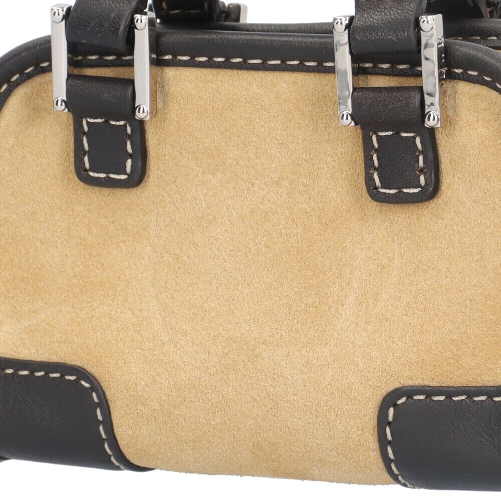 LOEWE Suede Mini Hand Bag Pouch Pochette Amazona Vintage Auth From Japan