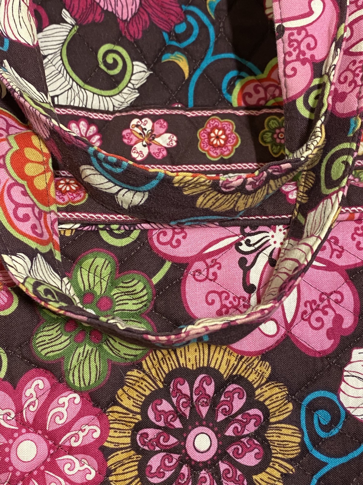 4 PCS! Vera Bradley Mod Floral Pink Tic Tac Tote, Belt, Little Betsy, Book Cover
