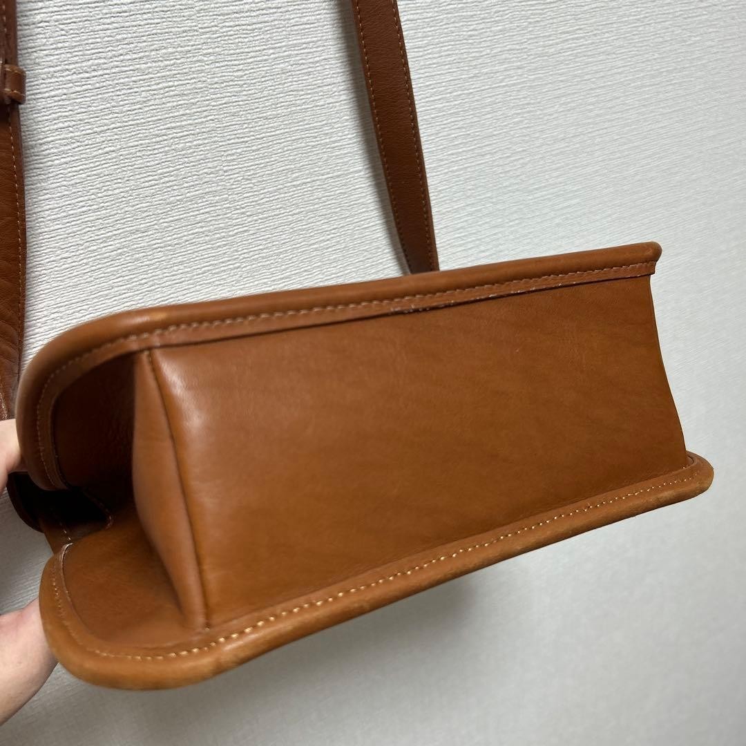 COACH Leather Shoulder Bag Brown Vintage 30 cm 11.8 in 400 g 0.88 lb