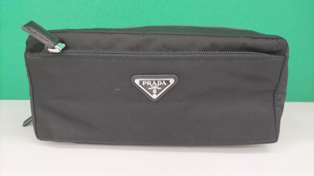 PRADA Pouch 2NA029 Nylon Black Authentic From Japan