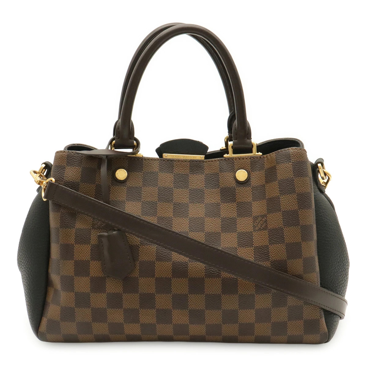 Louis Vuitton Damier N41673 Tote Check Canvas / Leather Noir Unisex Bag #BLB3123