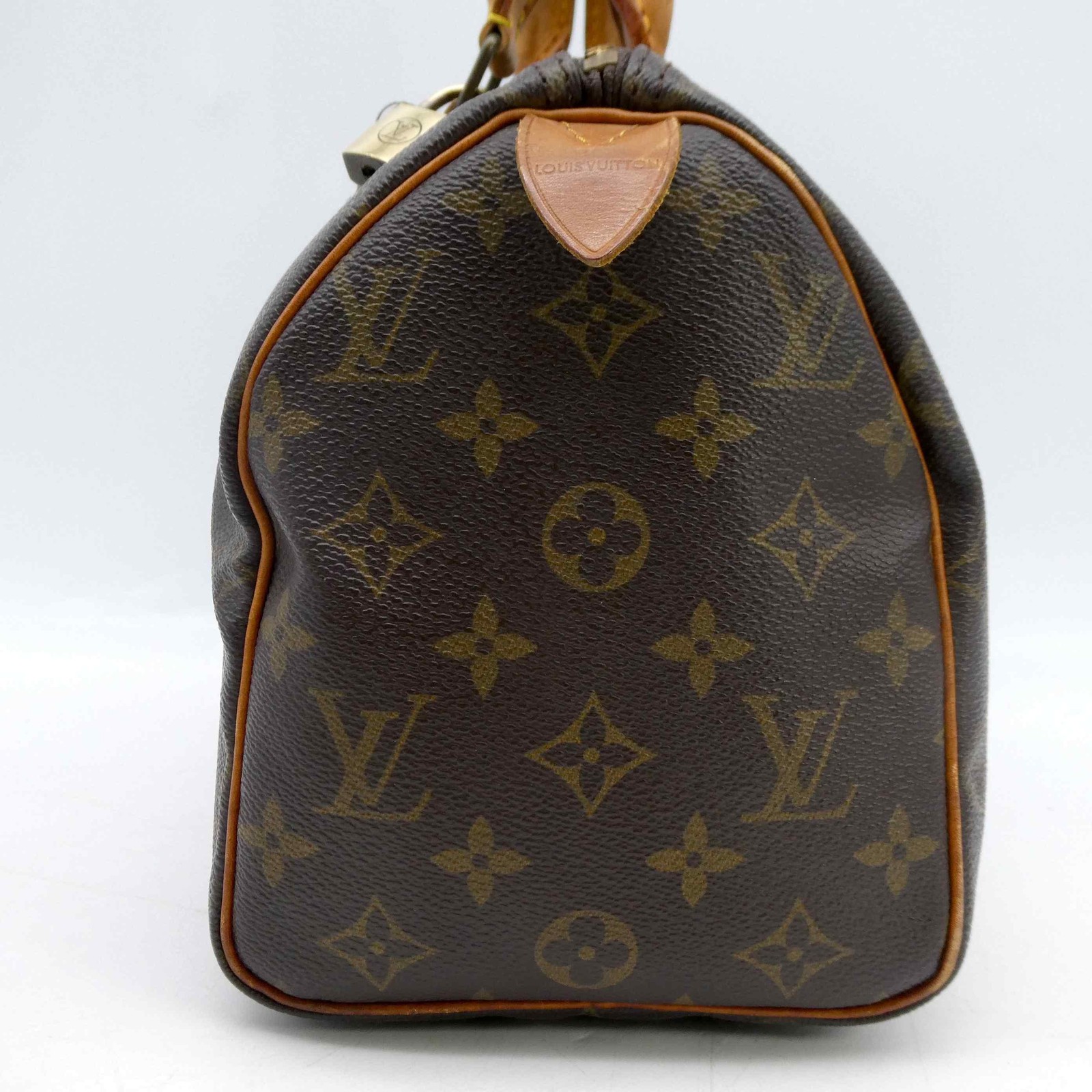 LOUIS VUITTON Speedy 25 M41528 Monogram Shoulder Hand Bag PVC Padlock 1083