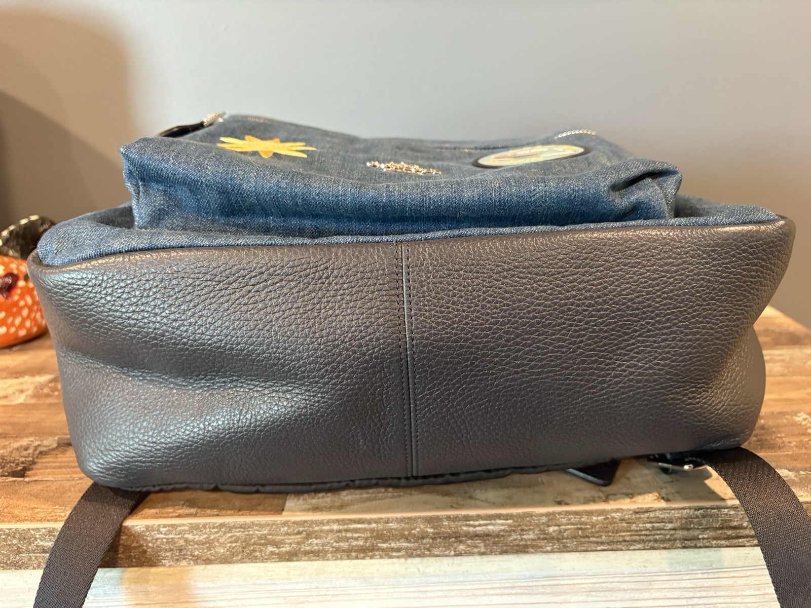 Coach Blue Zip Backpack w/ Pouch, Embroidered Logo, Lined Inner/Outer PocketsNWT