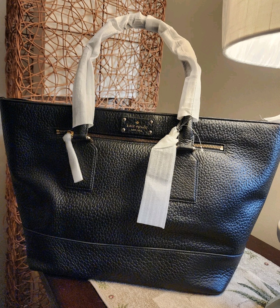 Kate Spade Bay Street Medium/Large Harmony Black Pebbled Leather * NWT *