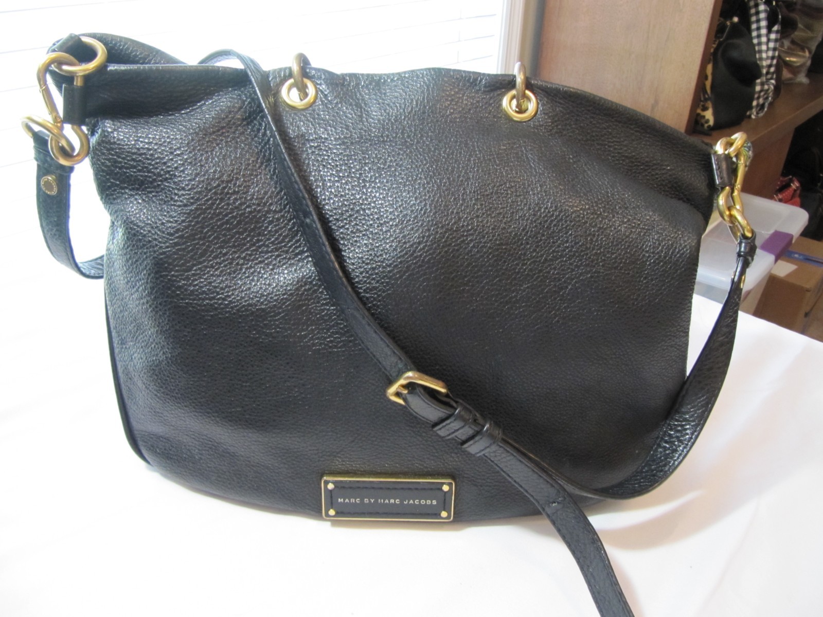 Marc Jacobs Satchel Too Hot To Handle Mini Shopper – Black Leather Bag Purse