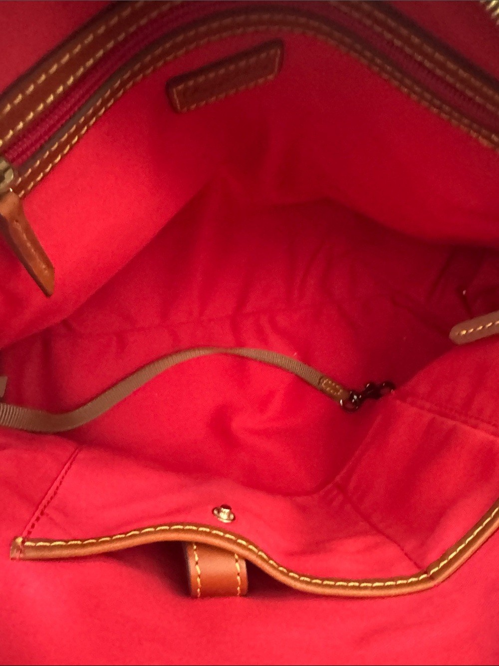 Dooney & Bourke Multicolor Plaid Satchel with Brown Trim