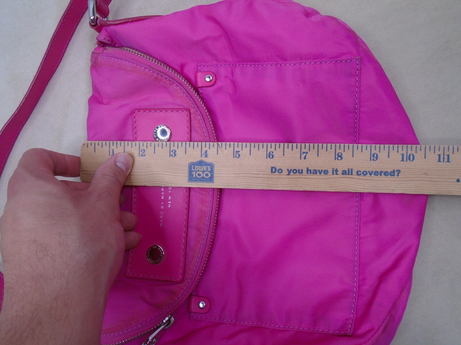 Marc Jacobs Preppy Nylon Mini Natasha Crossbody Bag in hot pink