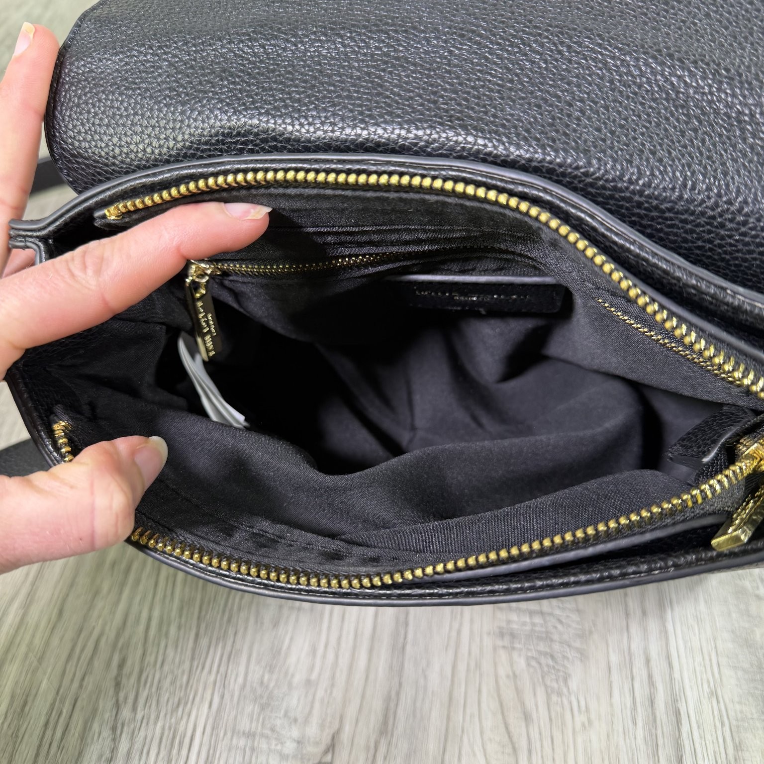 KATIE LOXTON Women’s Black Mini Backpack Bag 9″x7.5″ Pebbled Faux Leather