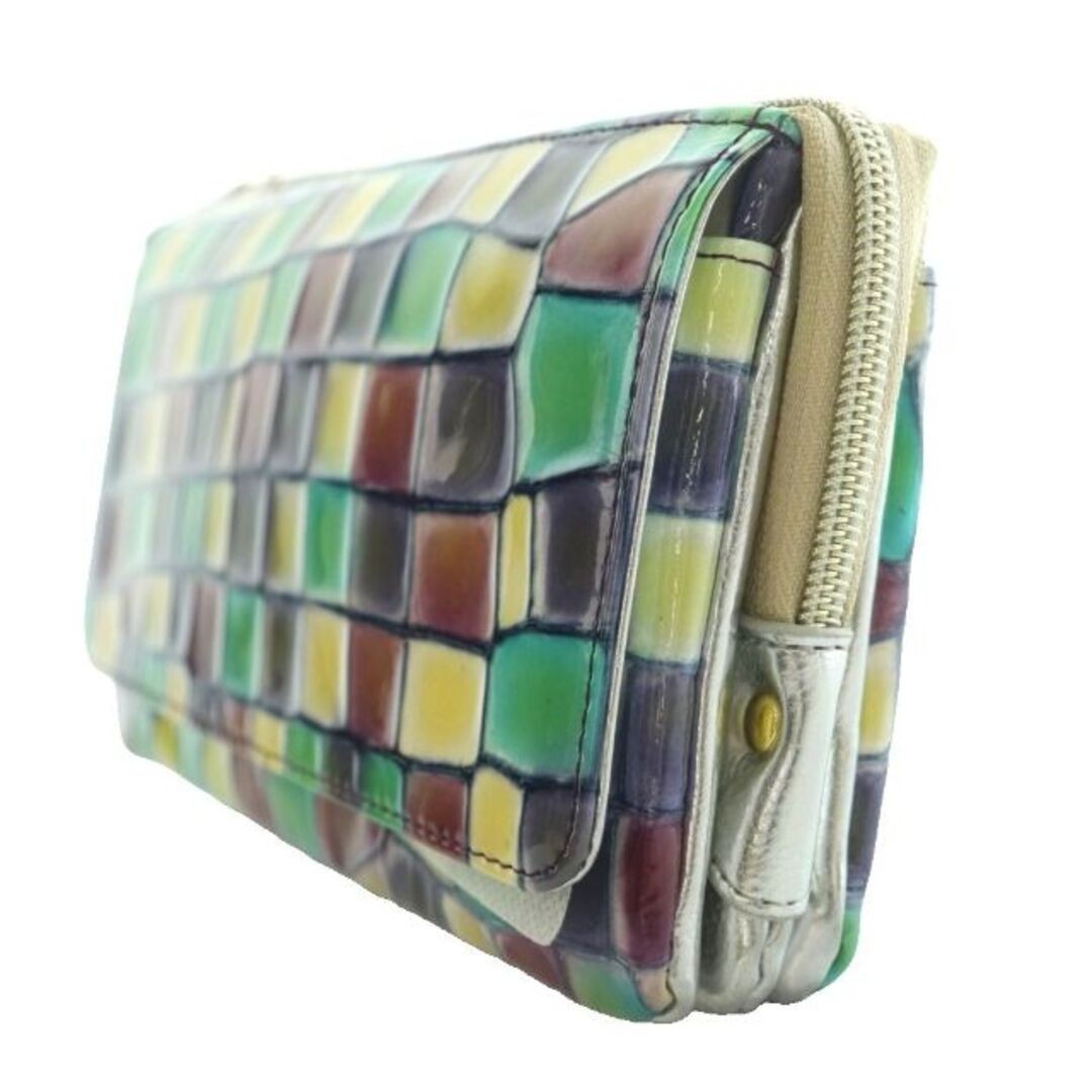 Moda Principe Modaprincipe Shoulder Bag Wallet Long Enamel Total Pattern Used 1c