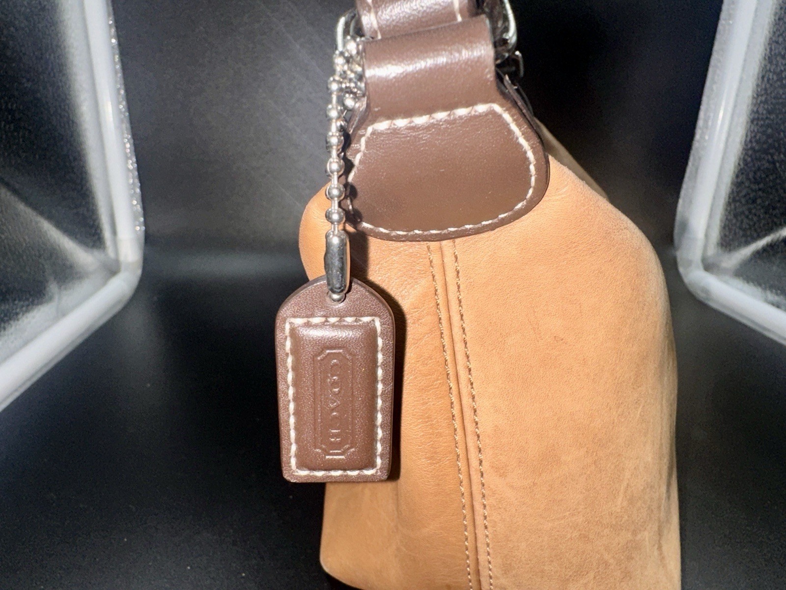 Vintage Y2K COACH LEATHERWARE EST. 1941 Brown Mini Baguette Satchel Hand Bag