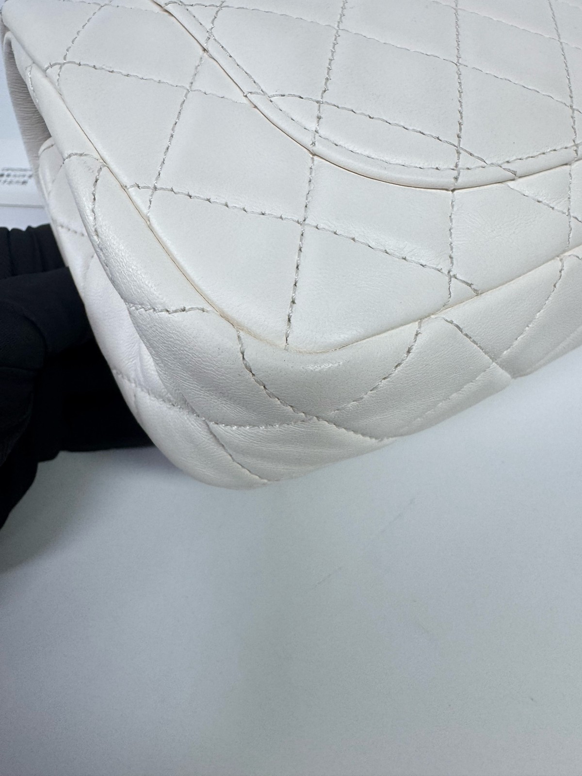 Chanel Classic Flap Large Mini Golden Ball Off-White Lambskin Gold HW Microchip